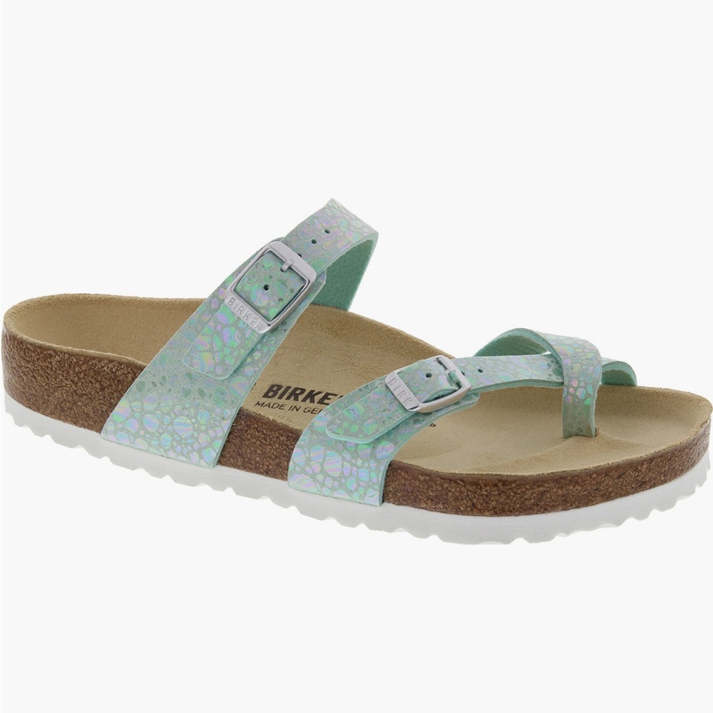 Birkenstock Mayari Birko-Flor Mint Patterned Sandals